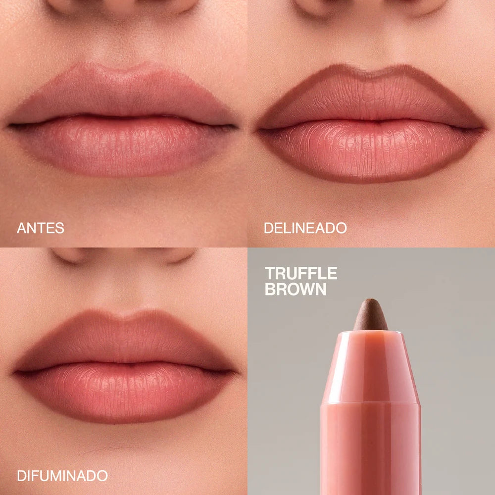 Delineador de Labios en Gel 3 en 1 Sublime: Resistente al Agua, con Sacapuntas y Esponja | Atenea Profesional