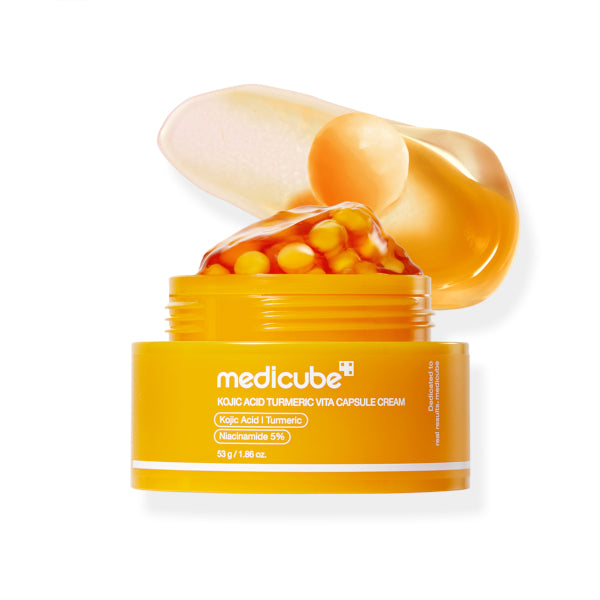 Crema Facial de Ácido Kójico, Cúrcuma y Vitaminas en Cápsulas  | Medicube