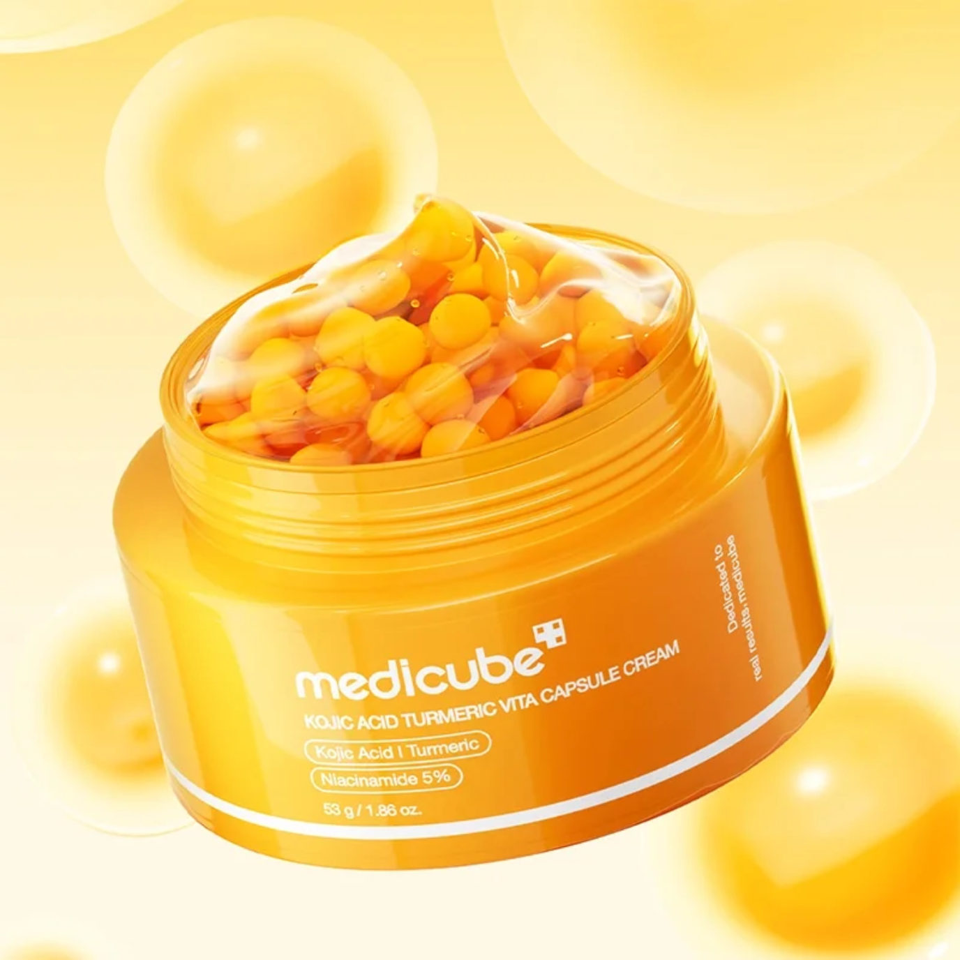 Crema Facial de Ácido Kójico, Cúrcuma y Vitaminas en Cápsulas  | Medicube