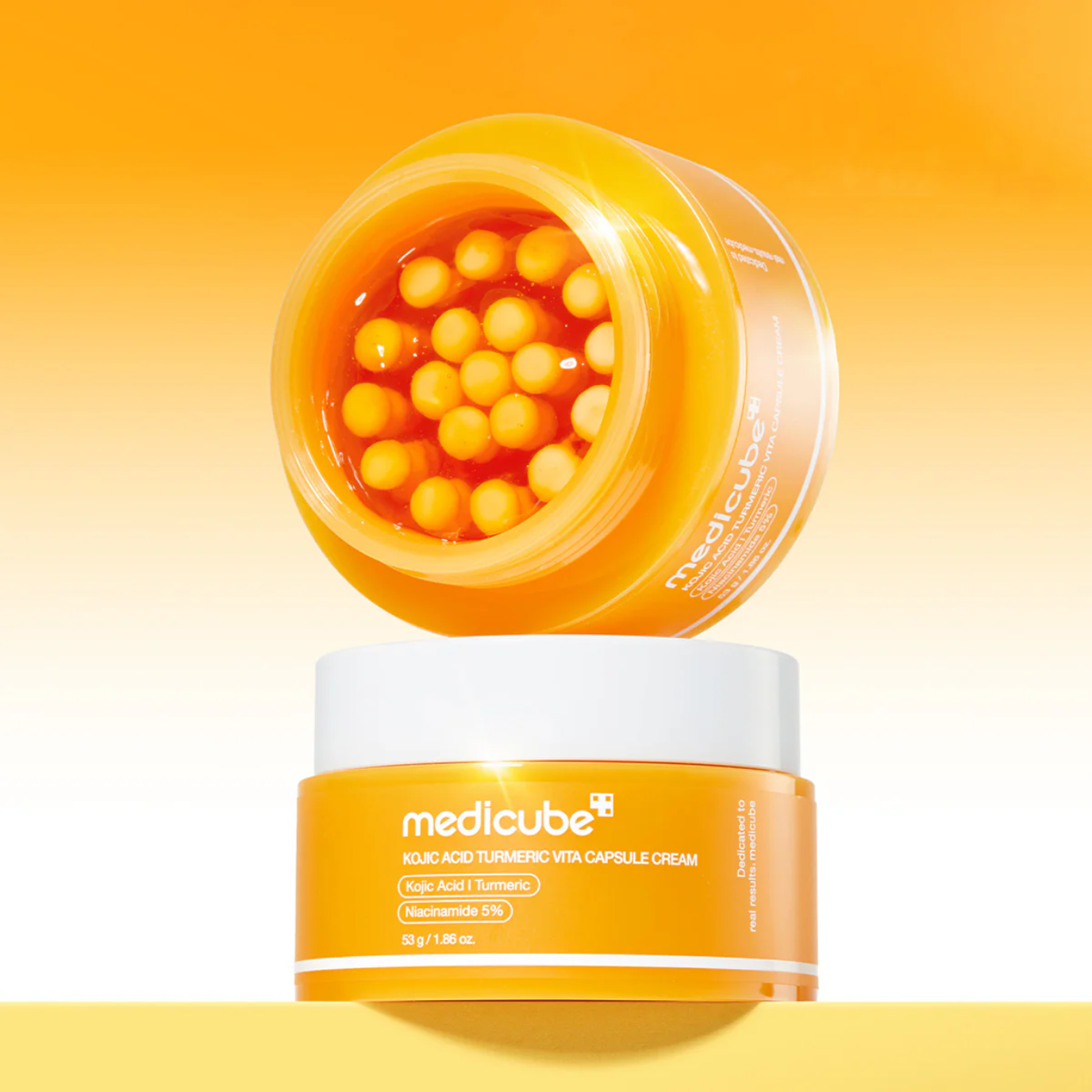 Crema Facial de Ácido Kójico, Cúrcuma y Vitaminas en Cápsulas  | Medicube