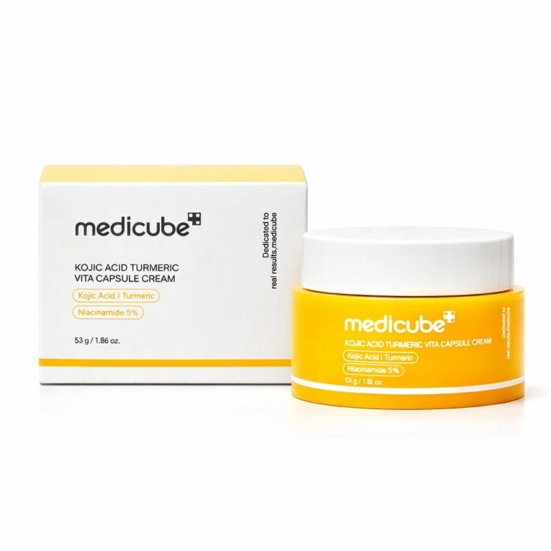 Crema Facial de Ácido Kójico, Cúrcuma y Vitaminas en Cápsulas  | Medicube